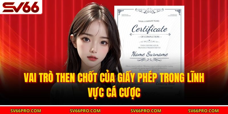 Vai trò then chốt của giấy phép trong lĩnh vực cá cược